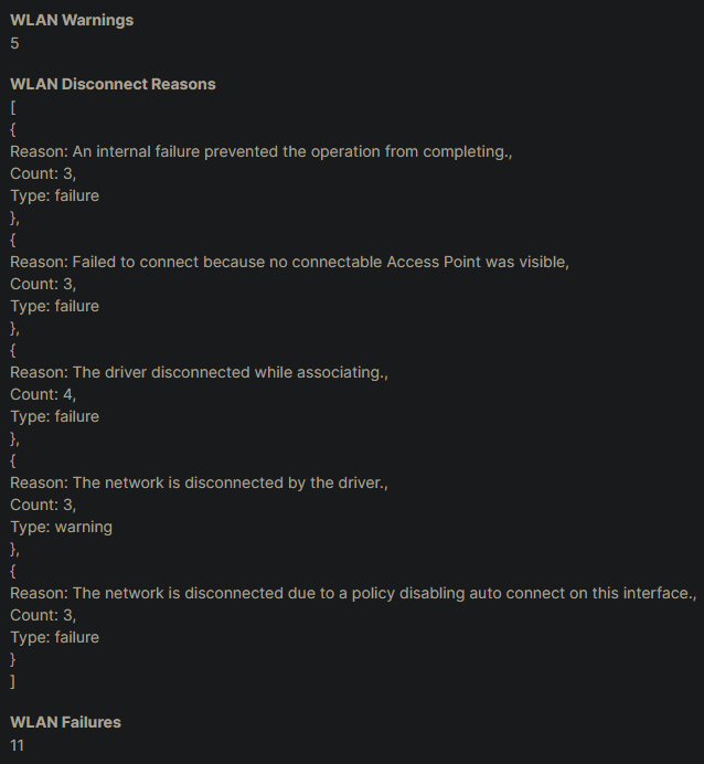 WLAN Related Custom Fields