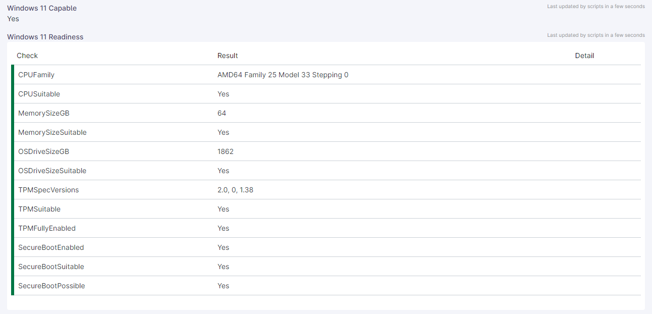 Windows 11 Related Custom Fields